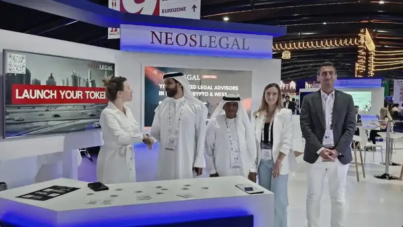 Irina Heaver at FBS 2024 in DMCC, Dubai, UAE, discussing crypto regulation, digital asset compliance, and blockchain legal frameworks for Middle East investors and Web3 companies